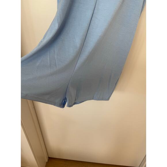 Light Blue Double-Layer Lounge Dress w/ Built-In Dress Shorts | Size M - Picture 4 of 5